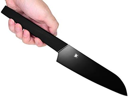 Seki Japonya Vıa Mutfak Japon Yardımcı Şef Mutfak Bıçağı, Molibden Çelik Santoku Bıçak, TPR ve ABS Kolu, 175mm (6.8 in)