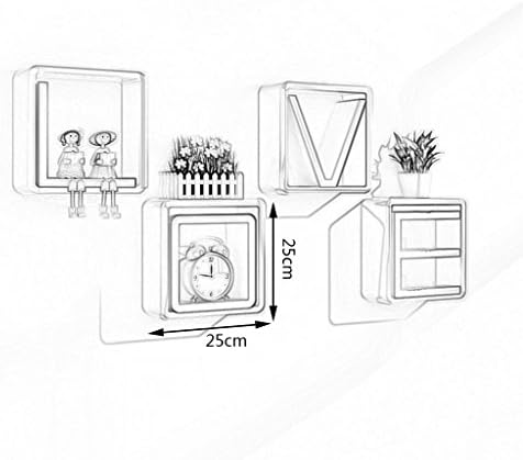 LTJTVFXQ-raf Yaratıcı Bölme Aşk Romantik Yatak Odası Kombinasyonu Raf Dekoratif Çerçeve Oturma Odası Duvar Raf Derinliği 10