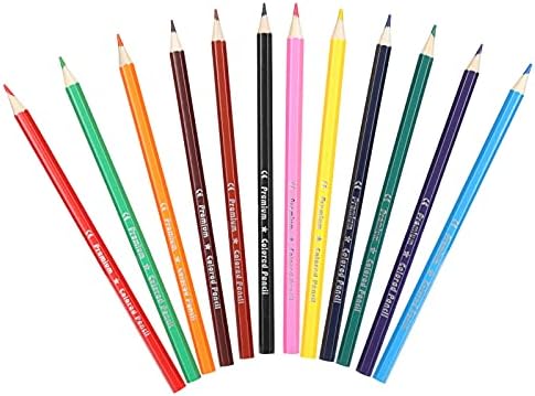 12 Paket Renkli Kalemler,Canlı Renk Ahşap Kalemler Sanat Malzemeleri için Çizim Sanat, Eskiz, Gölgeleme ve Boyama (Uzay (İngilizce))