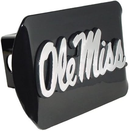 Mississippi Üniversitesi Kromlu Siyah Ole Miss Senaryo Amblemi Kolej Spor Römork Bağlantı Kapağı 2 İnç Oto Araba Kamyon Alıcısına