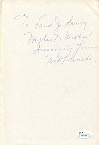 Nat Fleischer İmzalı 1972 Boks Ansiklopedisi Kitabı (JSA) - İmzalı Boks Dergileri