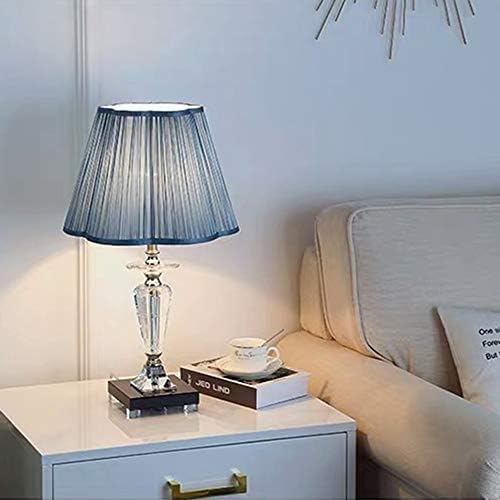 CNNRug masa lambaları ışık lüks kristal masa lambası yatak odası Romantik düğün sıcak Dim mavi başucu lambası