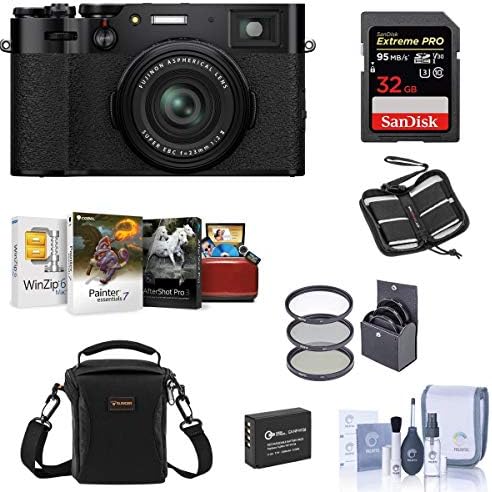 Fujifilm X100V Dijital Fotoğraf Makinesi, Kamera Kılıflı Siyah Kabarcık, 32GB SDHC Kart, Yedek Pil, 49MM Filtre Kiti, Temizleme