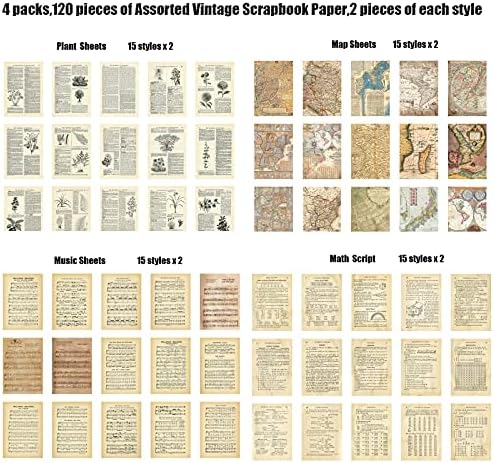 Koleksiyon defteri kağıdı Dekoratif kraft el işi kağıdı Vintage Günlük Scrapbooking Malzemeleri Kitleri, Kağıt Davetiyesi ve