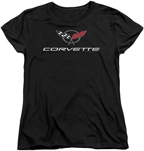 A & E Tasarımlar Bayanlar Chevy T-Shirt Corvette Amblem Gömlek