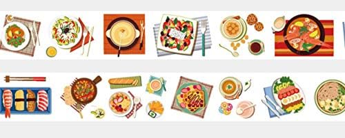 PULABO Pratik Tasarım ve DurableLiterary Yaşam Serisi Bant El Günlüğü DIY Taze Gıda Malzemesi Dekoratif Washi Maskeleme Bandı