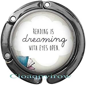 Okuma Gözleriniz Açıkken Rüya Görüyor Çanta Kancası•Okuma Teklifi•Kitap Aşığı•Kitap Kurdu * Çanta Kancası, HO0E374