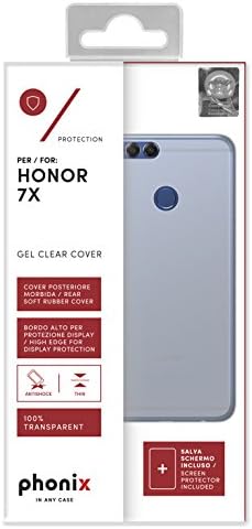 Phonix HUH7 Jel Koruma Artı Xgpw Kılıf Kapak Ekran Koruyucu ile Huawei Onur için/7x Temizle / Beyaz