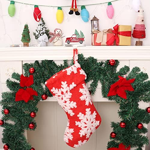 Manto için Kırmızı Kamyon Noel Çorap Tutucular, Şömine için Kamyon Çorap Askısı, Çorap/Çelenk için Noel Mantel Klip Askısı,