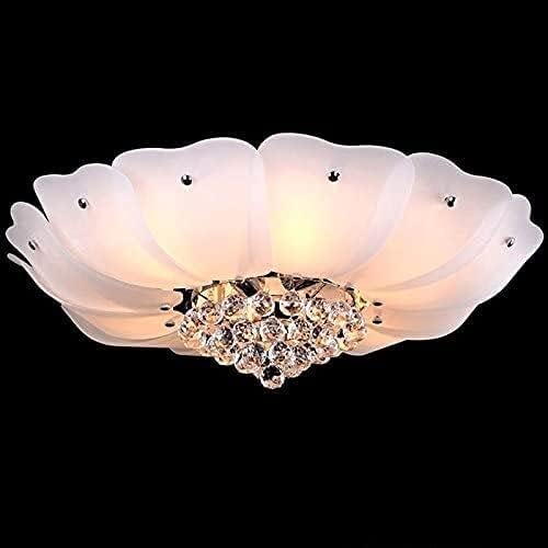 Romantik kristal Lotus oturma odası tavan lambası fikstür klasik cam yatak odası tavan lambaları Prenses odası tavan ışık (Büyük)