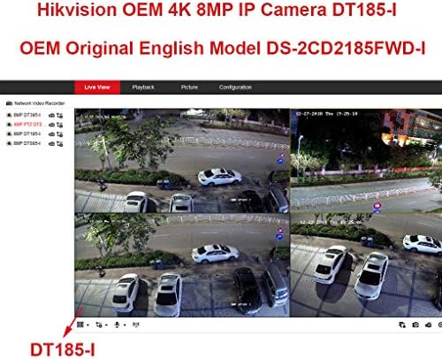 8MP 4 K UltraHD Açık Güvenlik POE IP Kamera OEM-DS-2CD2185FWD-I, 2.8 Lens, 98ft Gece Görüş Dome Kamera, Akıllı H. 265+, SD