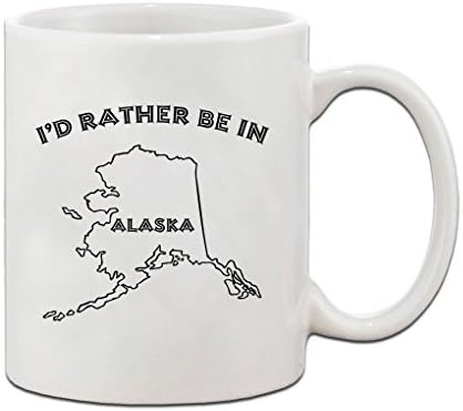 Alaska'da Olmayı Tercih Ederim Seramik Kahve Çay Kupa Bardak Tatil Noel Hanuka Hediye Erkekler ve Kadınlar İçin