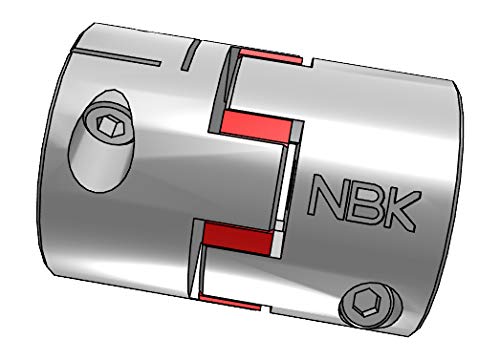 NBK MJC-95CS-RD-1 3/8-42 Çeneli Esnek Kaplin, Sıkma Tipi, Delik Çapları 1-3 / 8 ve 42 mm