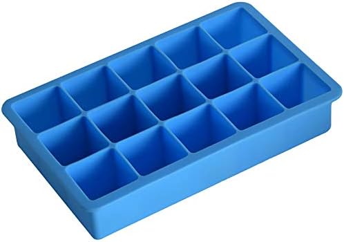 Lapirek Depolama Buz Tepsi Konteyner Tepsi 15-Küp Kalıp Buz Buz Silikon Makinesi Mutfak, Yemek ve Bar (Mavi)