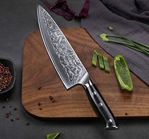 Bıçak Seti, 5 parça mutfak bıçak seti Japon Şam çelik keskin şef Santoku ekmek dilim maket bıçağı seti pişirme araçları Mutfak