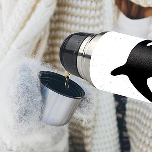 Balina Siyah Beyaz Vakum Yalıtımlı Su Şişeleri Termos Flask İçin Paslanmaz Kral Sıcak Veya Soğuk Içecekler Sızdırmaz Termos