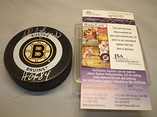 Phil Esposito İmzalı Boston Bruins Resmi Oyun Hokey Diski İmzalı JSA COA-İmzalı NHL Diskleri