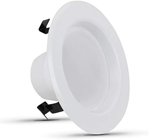 Feıt Elektrık-LEDR4B/927CA/MP / 6 Geliştirmek LED Güçlendirme Kiti gömme ışık ile bölme trim, 4 inç 50 W Eşdeğer, yumuşak Beyaz,