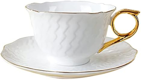 WİONC İngilizce Kahve Fincan ve çay tabağı Kaşık ile Set Avrupa Kahvaltı Fincan Ev Öğleden Sonra Çay Bardağı Kupa (Renk: Bir,
