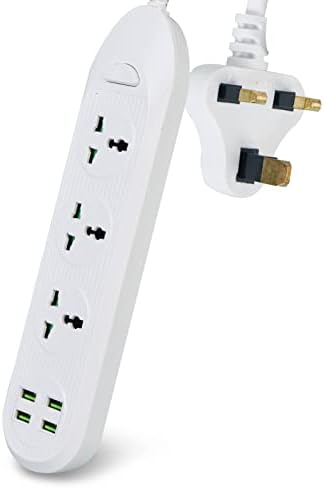 3 Yuva, 4 USB Bağlantı Noktası, Elektrik Panosu Dalgalanma Koruyucusu, 3000 Joule-6,5 Fit Kablo, Şarj İstasyonlarının Kurulumu