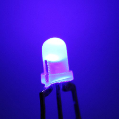 uxcell 50 adet 3mm kırmızı Mavi Misty ortak katot LED diyot ışık yuvarlak 20mA süper parlak ampul aydınlatma lambası elektronik
