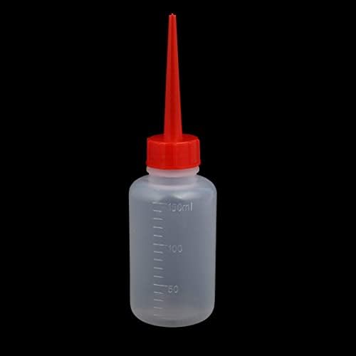 EuısdanAA 5 Ons LDPE Plastik Kırmızı Düz Sıkma Ağzı Sanayi Etiketi Yağ Sıvı Tutkal Şişesi (Botella de pegamento líquido de