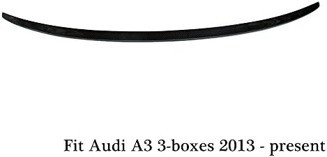 Audi A3 S3 sedan 2013-2018 için karbon fiber arka bagaj S3 stil spoiler