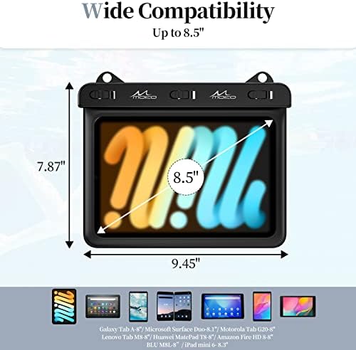 Moko Su Geçirmez Tablet Kılıfı ile Uyumlu Yangın HD 8 / Yangın 7, iPad Mini 6/5/4/3, Galaxy Tab Pro 8.4, Tab S2 / Tab E / Tab