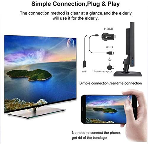 1080P Kablosuz HDMI Ekran Adaptörü, TV için iPhone İpad Miracast Dongle, Yükseltilmiş Toneseas Akış Alıcısı, MacBook Dizüstü