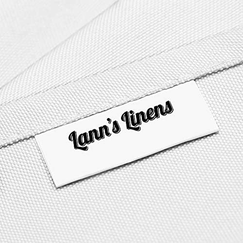 Lann's Linens - Düğün / Ziyafet / Restoran için 120 Yuvarlak Premium Masa Örtüsü-Polyester Kumaş Masa Örtüsü-Beyaz