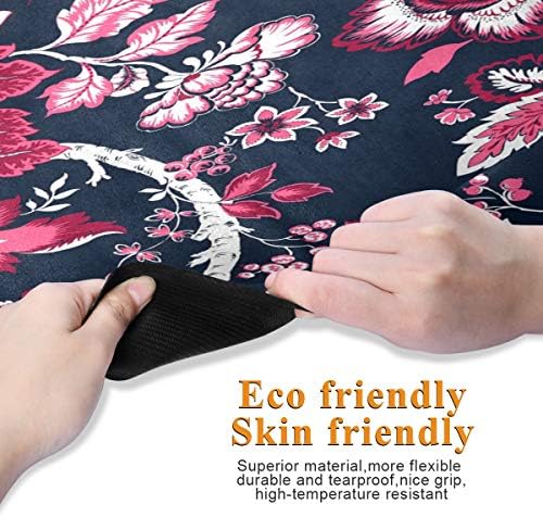 Qılmy Paisley Çiçekler Baskı Yoga Mat Katlanabilir 1mm Kalın Kaymaz Seyahat Yoga Mat Kapak Pad Ter Emici ve Yumuşak Hafif Egzersiz